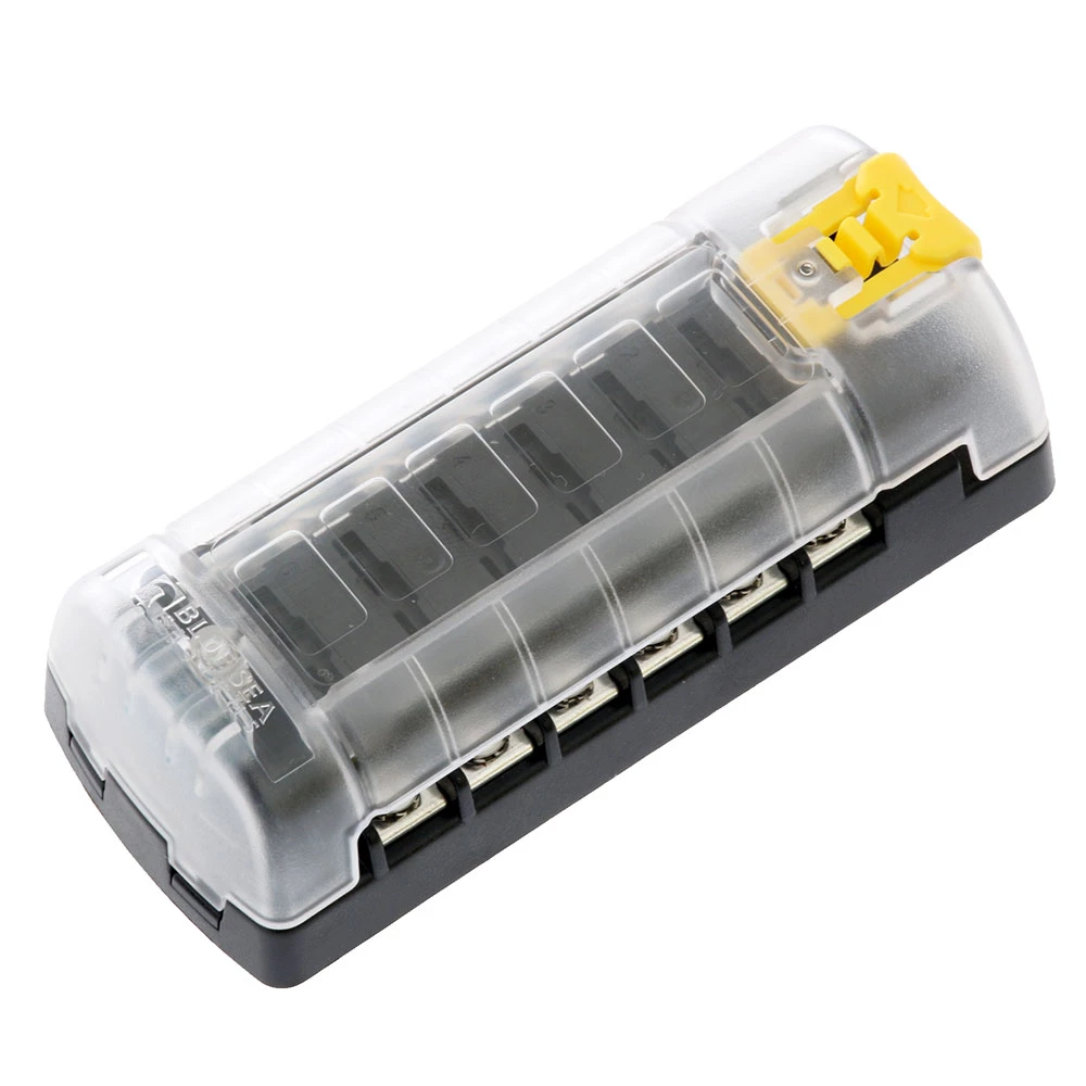 Blue Sea St Blade Fuse Block - 6 Independent Circuits With Cover - Image 3