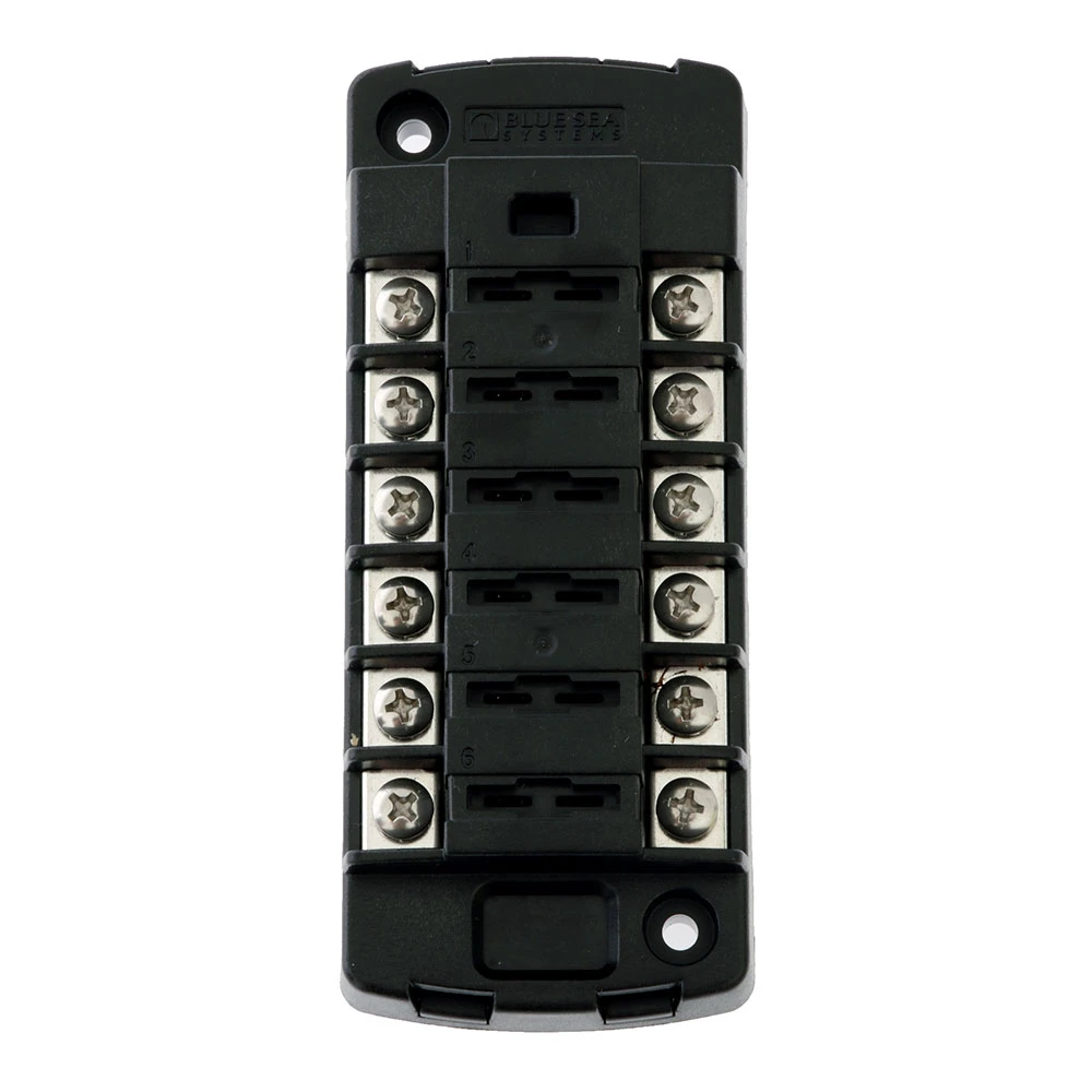 Blue Sea St Blade Fuse Block - 6 Independent Circuits With Cover - Image 5