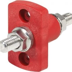 Blue Sea Terminal Feed Through Connector - 3/8in-16 Studs (Red)