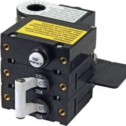 Blue Sea A-Series ELCI 30A 120v AC Double Pole Main Circuit Breaker Toggle