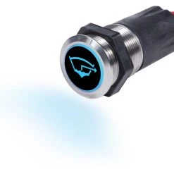 Blue Sea 4181 15A Push Button Backlit Switch Off-(On) Momentary On