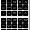Blue Sea 4215 Label Kit DC H2O 30 Square Black V1