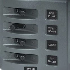 Blue Sea Weather Deck Panel 12v 4 Gang Switch Panel