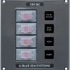 Blue Sea Water-Resistant 12V 4 Circuit Breaker Switch Panel