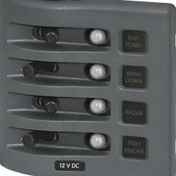Blue Sea Weather Deck Panel 12v 4 Circuit Breaker Panel