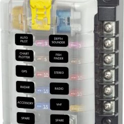 Blue Sea 5029 12-Gang Fuse Block ST ATO/ATC With Cover