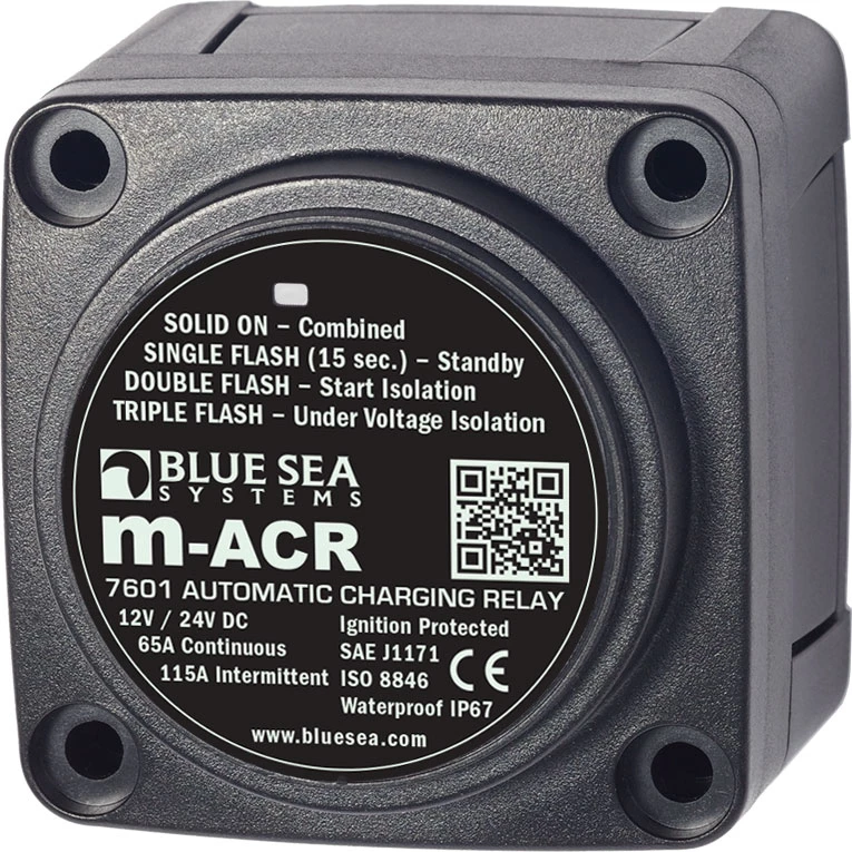 Blue Sea M-Series Automatic Charging Relay 12/24vDC 65A