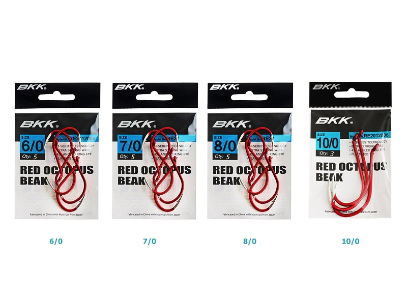 BKK Octopus Beak Hooks Red - Image 3