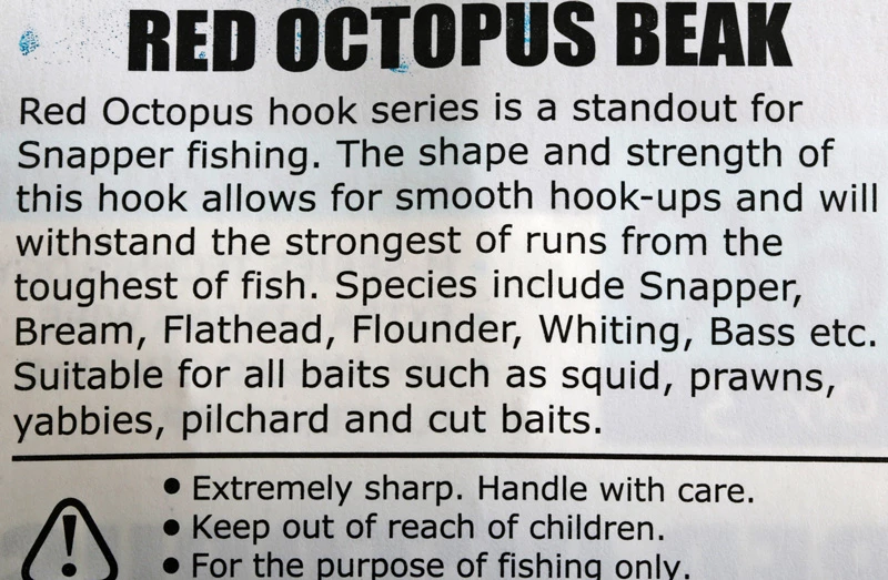BKK Octopus Beak Hooks Red
